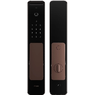 Умный замок Aqara ML-D01D врезной разбл.отпеч.паль./код/пар/NFC/прил/мех.кл 5000mAh бронзовый/черный