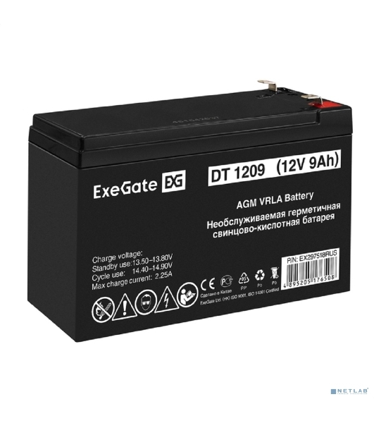 Аккумуляторная батарея ExeGate DT 1209 (12V 9Ah, клеммы F1)
