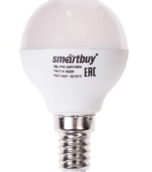 Светодиодная (LED) лампа Smartbuy-P45-07W/3000/E14