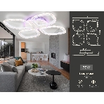 Потолочный светодиодный светильник FA4501/4 WH белый 75W 3000K+BL/4200K+PU/3000K+6400K 500*500*75 (ПДУ ИК), фото8