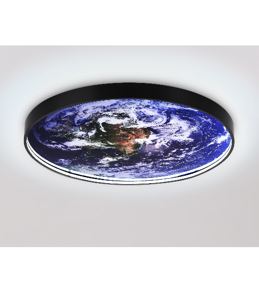 Настенно-потолочный светодиодный светильник Ambrella light FW11134 BK черный 31W LED 3000-6400K D500*38