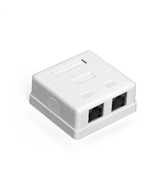 Розетка компьютерная двойная ExeGate SM2-RJ45-C6 RJ-45 кат.6 UTP Krone/110