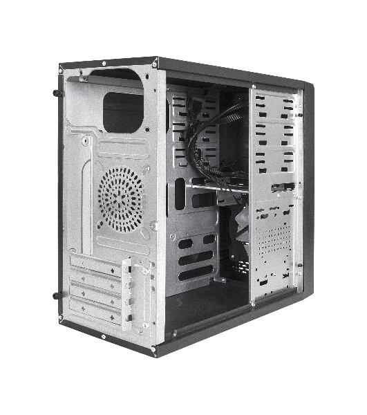 Компьютерный корпус Minitower ExeGate mEVO-7807-NPX500 (mATX, БП 500NPX 12см, 1хUSB+1хUSB 3.0, черный 1x12см с RGb подсветкой)