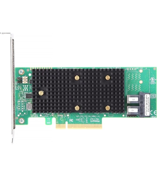 Контроллер MegaRAID 9440-8i SGL (05-50008-02), PCIe 3.1 x8 LP, SAS/SATA/NVMe, RAID 0,1,5,6,10,50,60, 8port(2 * int SFF8643), 3408 IOC