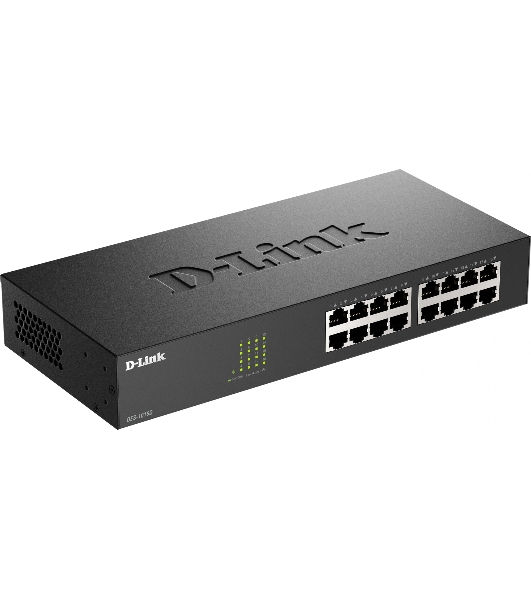 Коммутатор D-Link DES-1016D/I1A, 16×100 Мбит/с, неуправляемый