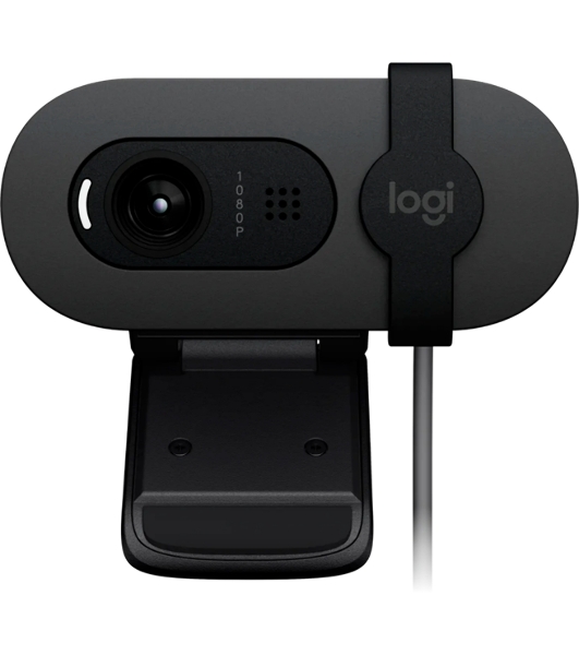 Веб-камера Logitech Webcam Brio 100, 1920x1080, GRAPHITE, защитная шторка