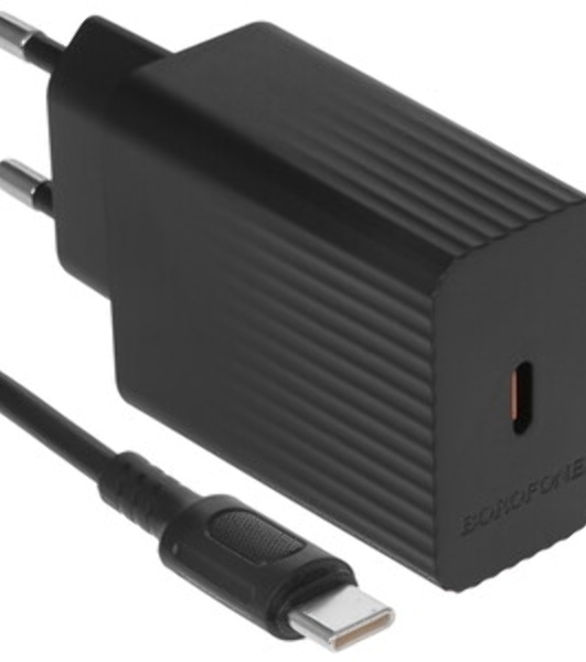 Сетевое зарядное устройство BOROFONE (6941991122736) BAS73Aaa 1Type-C 3.0A PD20W для Type-C Type-C черный