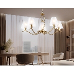 Люстра Ambrella light LH57091/5 BS/FR латунь/белый матовый E14/5 max 40W D690*790, фото8