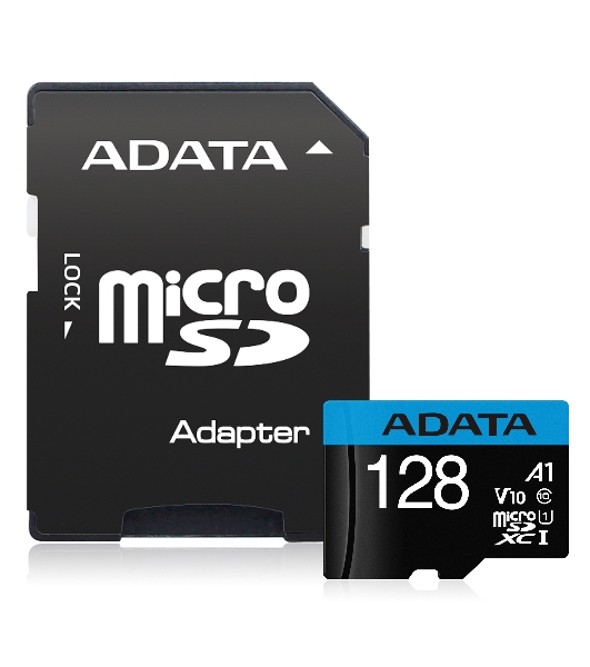 Флеш карта Micro SecureDigital 128Gb ADATA AUSDX128GUICL10A1-RA1 MicroSDXC Class 10 UHS-I, SD adapter