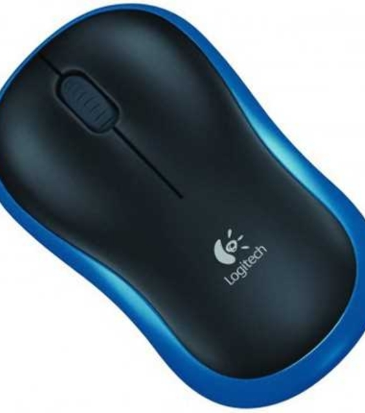 Мышь беспроводная Logitech M185 синий, 1000 dpi, радиоканал, USB, кнопки - 3