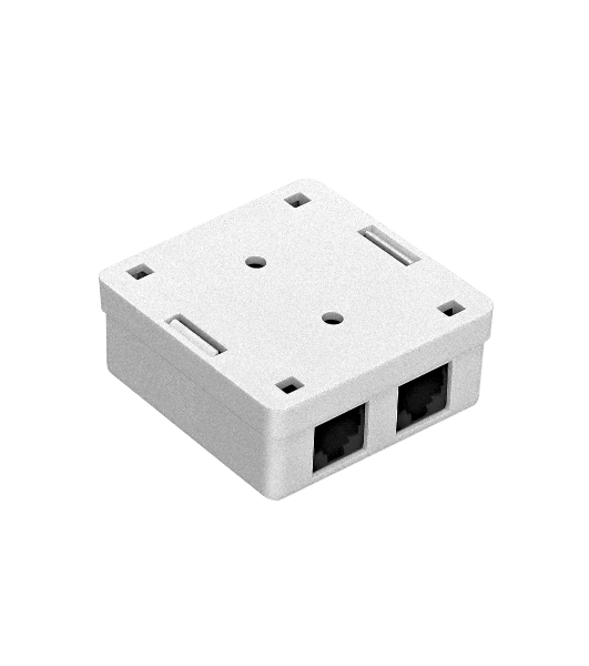 Розетка компьютерная двойная ExeGate SM2-RJ45-C6 RJ-45 кат.6 UTP Krone/110