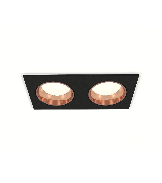 Комплект встраиваемого светильника Ambrella light XC6526005 SBK/PPG черный песок/золото розовое полированное MR16 GU5.3 (C6526, N6114)