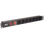 Блок PDU 7 розеток DIN49440 (нем. cтанд.), с LED выключателем,1U, без шнура, вх. IEC320 C14, алюминиевый профиль, черный PDU 7 розеток DIN49440 (нем. cтанд.), с LED выключателем,1U, без шнура, вх. IEC320 C14, алюминиевый профиль, черный, фото 1