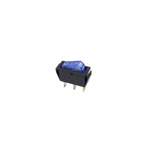 Выключатель клавишный Rexant 250V 15А (3с) ON-OFF синий с подсветкой