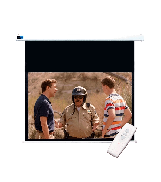 Экран Cinema S'OK SCPSM-332x186FG-ED90 Pro 150'' 16:9 настенно-потолочный, моторизованный, Fiberglass, белый корпус, Extra Drop 90 см