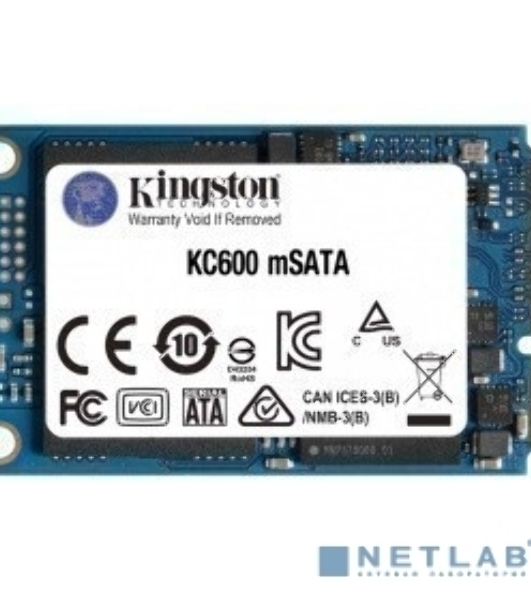 Накопитель SSD Kingston KC600, 1Tb, mSATA, R/W 550/520