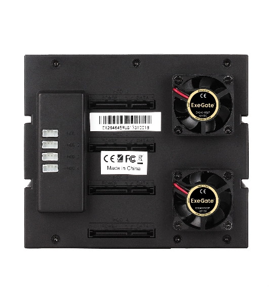 Корзина для HDD ExeGate EX264645RUS HS435-01 (универсальная, на 4*3,5' SATA/SAS HDD, занимает 3*5,25' отсека)