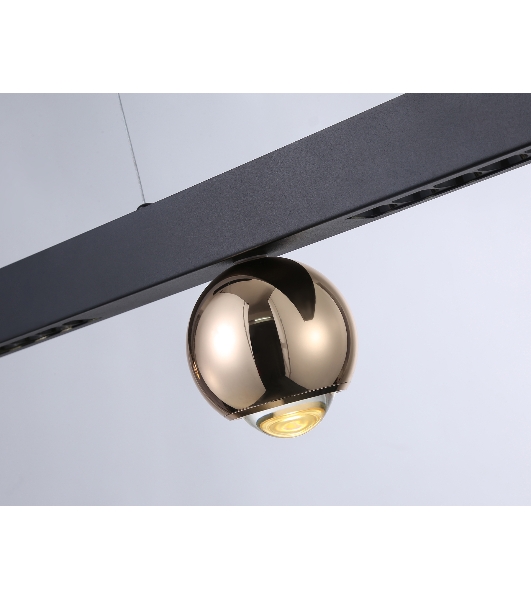 Подвесной светодиодный светильник Ambrella light FL5956 BK/GD черный/золото 4200K 18W 1000*70*1200 (Без ПДУ)