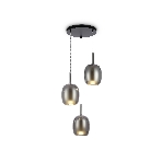 Подвесной светильник Ambrella light LH11153/3 BK/WH/SM черный/белый/дымчатый E27*3 max 60W D425*1500, фото8