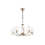 Люстра Ambrella light LH57091/5 BS/FR латунь/белый матовый E14/5 max 40W D690*790, фото6