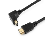 Кабель Cablexpert HDMI CC-HDMI490-15, 19M/19M, v2.0, медь, позол.разъемы, экран, угловой, 4.5м, черный, пакет, фото 1