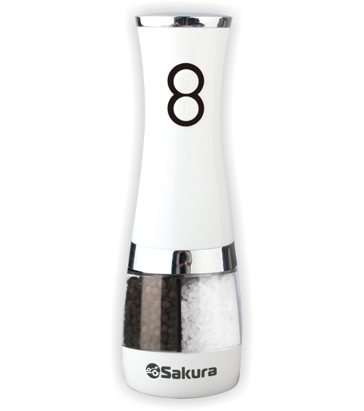 Мельница д/соли и перца Sakura SA-6642W двухстор электр