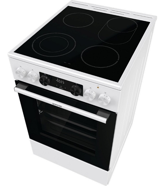 Плита электрическая Gorenje GECS5C70WA белый, конфорок 4 электрических, духовка 70 л, 50 см x 85 см x 59.4 см