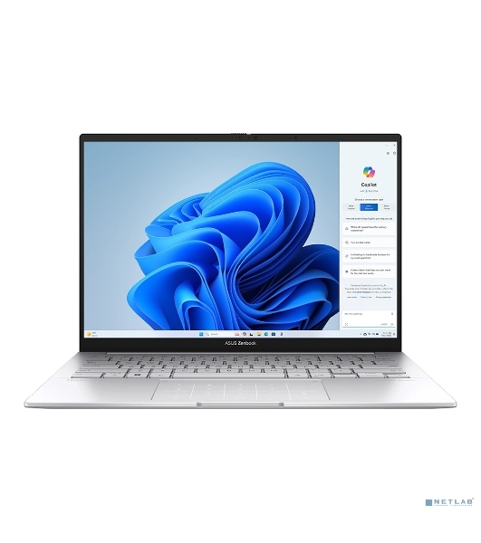 Ноутбук Asus Zenbook UX3405CA-ST1093/14'/OLED/Intel Core Ultra 9 285H/32Gb/512Gb SSD/Intel Graphics/noOS/серебристый/1.2kg