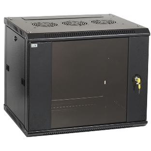 Шкаф LINEA W 6U 600x600 мм дверь стекло, RAL9005 ITK