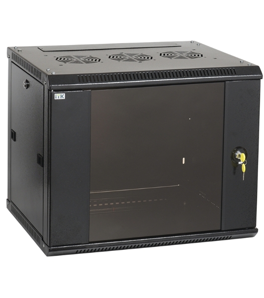 Шкаф LINEA W 6U 600x600 мм дверь стекло, RAL9005 ITK