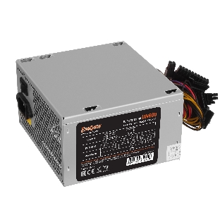 Блок питания ExeGate UN600 (EX244556RUS-PC), 600Вт, 120мм, серебряный