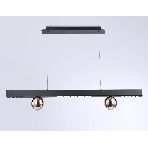 Подвесной светодиодный светильник Ambrella light FL5956 BK/GD черный/золото 4200K 18W 1000*70*1200 (Без ПДУ), фото3