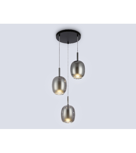 Подвесной светильник Ambrella light LH11153/3 BK/WH/SM черный/белый/дымчатый E27*3 max 60W D425*1500