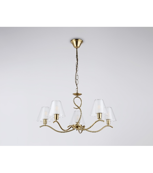 Люстра Ambrella light LH57091/5 BS/FR латунь/белый матовый E14/5 max 40W D690*790