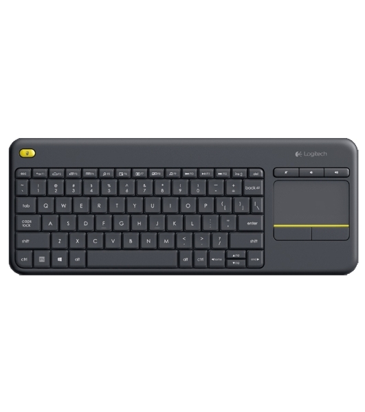Клавиатура Logitech K400 Wireless Touch Plus беспроводная, радиоканал, чёрный