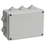 Коробка КМ41241 распаячная IEK UKO10-150-110-070-K41-44 для о/п 150х110х70 мм IP44 (RAL7035, 10 гермовводов), фото3