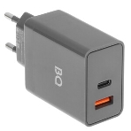 Сетевое зарядное устройство BQ Charger 38W2A01 (2 ports Type-C + USB, PD 20W+QC3.0 18W, 38W total) серый, фото4