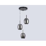 Подвесной светильник Ambrella light LH11153/3 BK/WH/SM черный/белый/дымчатый E27*3 max 60W D425*1500, фото5