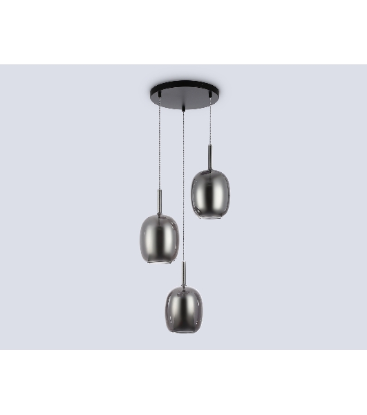 Подвесной светильник Ambrella light LH11153/3 BK/WH/SM черный/белый/дымчатый E27*3 max 60W D425*1500
