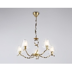 Люстра Ambrella light LH57091/5 BS/FR латунь/белый матовый E14/5 max 40W D690*790, фото3